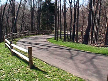 The west side of the Town and Country path