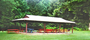 A pavilion in Branstrom Park